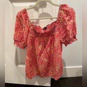J crew pink floral top. Size S.